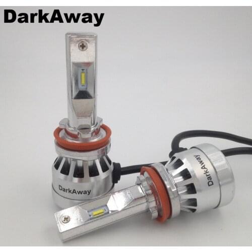 DarkAway Brightest Car Headlights H11 H8 H9 H7 H4 HB3 HB4 H15 D1 D2 H1 LED Bulb Light For Auto 72W 16000Lm 6000K 2 Year Warranty