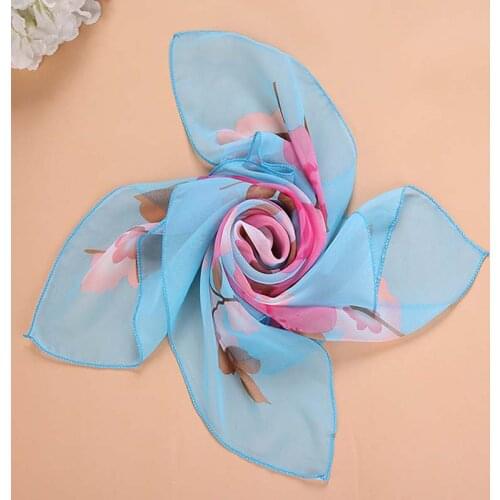 Chiffon Hijab Scarf Wrap Women Fashion 65*65cm Tie-Dye Printed Muslim Scarves Islamic Shawl Headband Malaysia Headscarf Scarves