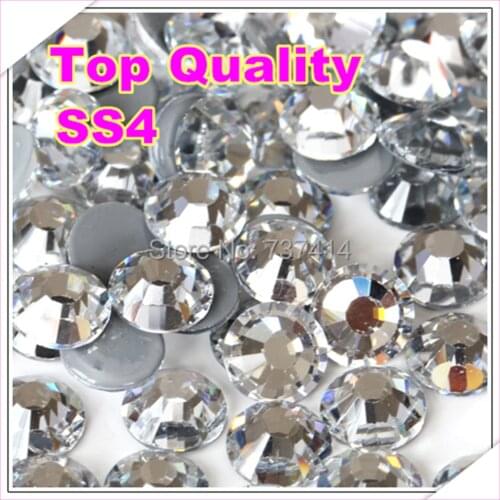 SS4 mini size Best Quality Hot Fix Rhinestone More Shiny,More Bright hotfix stones Crystal 10gross/bag Flatback Whit Glue