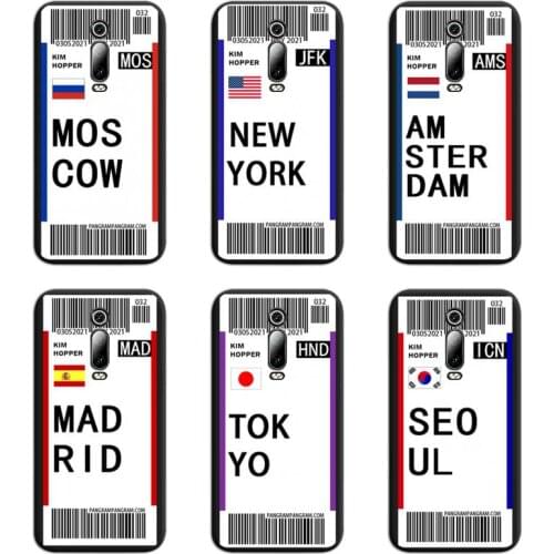 World Country Label Air Tickets Phone Case For Redmi 9A 9 8A 7 6 6A Note 9 8 8T Pro Max K20 K30 Pro