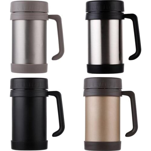 500Ml/17Oz Thermo Mug Stainless Steel Vacuum Flasks With Handle Thermo Cup Office Thermoses For Tea Insulated Cup