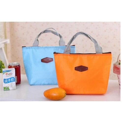 Lunch Bag 4 Candy Colors Insulated Tinfoil Aluminum Cooler Thermal Picnic Lunch Bag Waterproof Travel Tote Box
