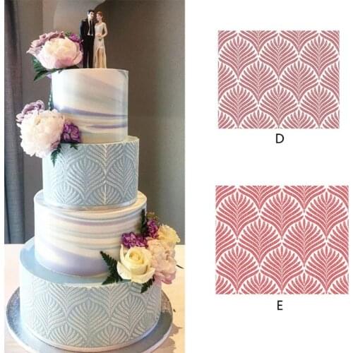 Cake Stencil Airbrush Painting Art Mold Cookies Fondant Molds DIY Cake Mousse