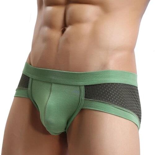 Brief Jockstraps Gay Panties Man Underwear High Quality Modal Underpants Male String Homme Sexy Mesh Pouch Briefs For Men