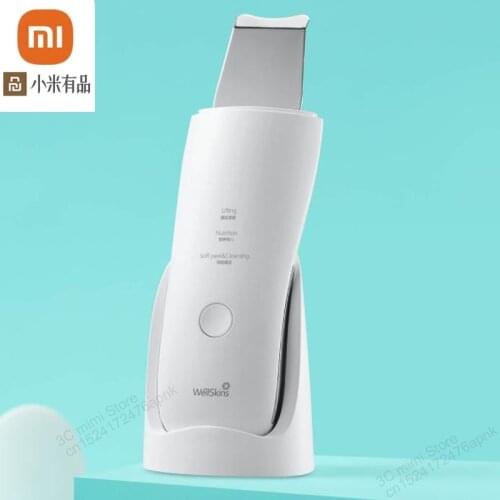 New xiaomi mijia ultrasonic facial scrubber deep cleansing exfoliating skin care equipment smart chip beauty instrument