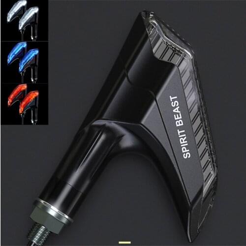 M10 Universal Motorcycle LED Turn Signal Light Flowing Moto Flashing Indicator 12V Pit Bike Tail Stop Signals Motocross Parts