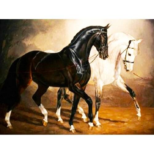 Horse Animal DIY Embroidery Cross Stitch 11CT Kits Needlework Craft Set Cotton Thread Printed Canvas Home Decoration Sale
