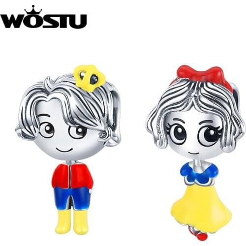 WOSTU 925 Sterling Silver Color Fairy Tale Town - Little Prince Beads Firt Original Bracelet For Women Fine Jewelry BKC1813