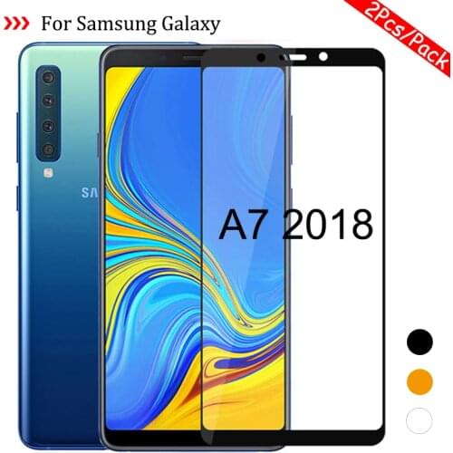 1-2Pcs/Pack for Samsung Galaxy A7 2018 A750 SM-A750F Protective Glass On the Samsun Glaxy A 7 2018 A72018 Cover Film A72018 Glas