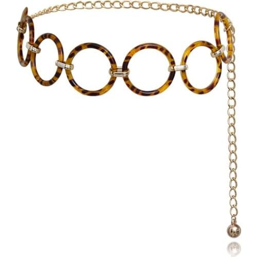 2020 New Fashion Leopard Print Womens Waist Chain Personality Decoration Charming Ladies Belt Chains Female Retro Body Chain