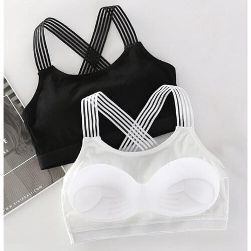 Womens Crop Top Sexy Bra Comfortable Without Steel Ring Bra Sports Tube Top 5 Color Special Shoulder Strap Top Sin Tirantes