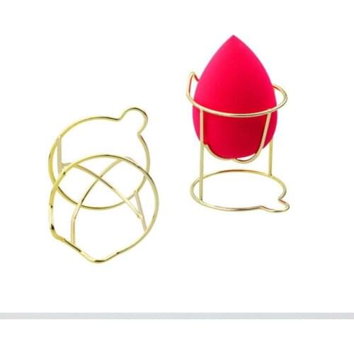 1PC Sponge Holders Cosmetic Puff Display Stand Gourd Shape Sponge Egg Alloy Drying Holder Bracket Make Up Puff Support T0145