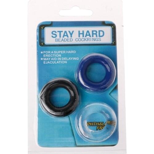 3 color Soft Silicone Cock Ring Erection Prolong Penis Enlarger Orgasm Enhancer Penis Rings Sex Toys For Adult