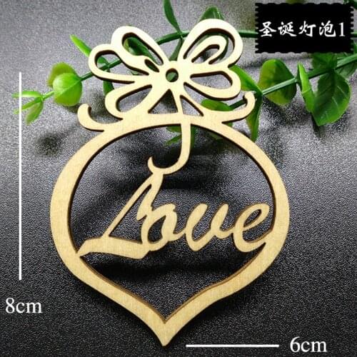 50pcs laser cut wooden christmas tree ornament christmas hanging ornament