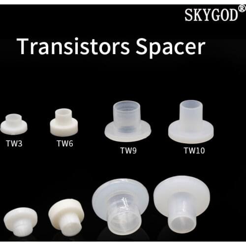 10pcs Transistors Grain Spacer TW10 TW9 TW5 TW3 Gasket Concave Convex Insulated Cap PC Heat Conduction Dispersed Washer Support