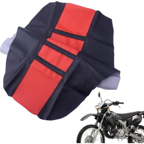 80.5x49.5cm Motorcycle Artificial Soft Leather Seat Rib Skin Cushions Cover Wrap Accessories Red & Black Accessories