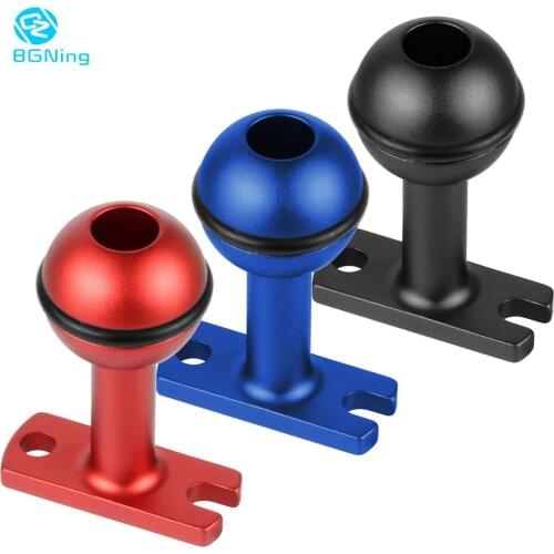 Aluminum Base Adapter Narrow Bottom Tray Base 1 Inch Ball Head Mount For Camera Flash Light Underwater for Sports Cameras