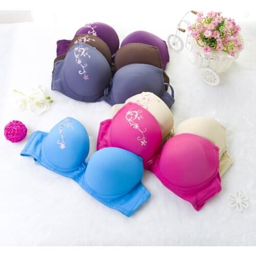 Free shipping Breast young woman 3CM thick cup bra gather B cup Calicostyle