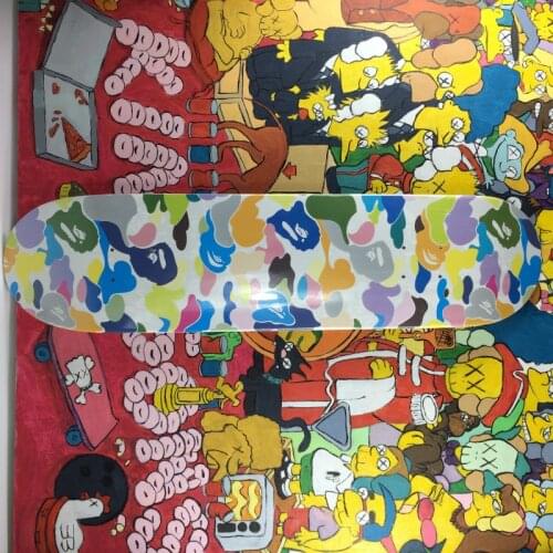 Ape Colored Skateboard Deck Maple Material Modern art Collection Decoration Ape -man Skateboard Bape