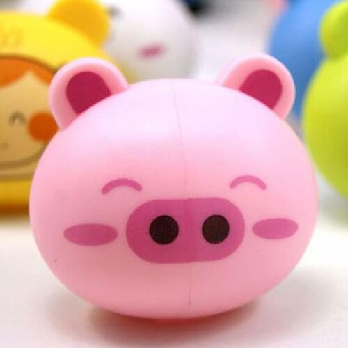 Y1UF Kids Cute Cartoon Animal Head Shaped Toothbrush Holder Cover Two Suction Cup Colored Wall Mounted Bathroom Accessories