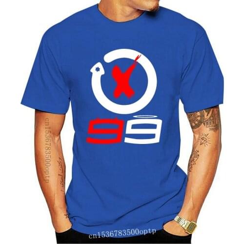 Jorge Lorenzo 99 Logo T Shirt Men T-Shirt Cool Black Summer Clothing Custom Racer Tops Moto Biker Tee Cotton Tshirt