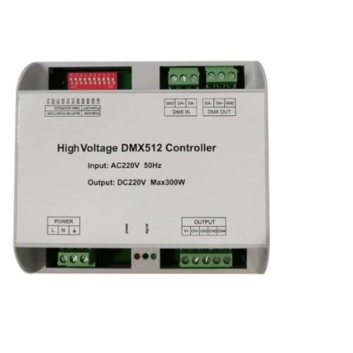 HVDMX1807 DMX high voltage RGBW Decoder; LED Decoder;Output 4channels 1.3A/CH High voltage led dimmer , for RGBW Light Strip