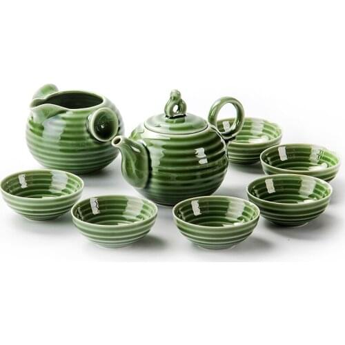 Ceramic KungFu Tea Set Green Tea Cups Tea Pot Gongdaobei Drinkware Kettle Porcelain Tea Bowl Tea Infusers Black Teapot Teaware