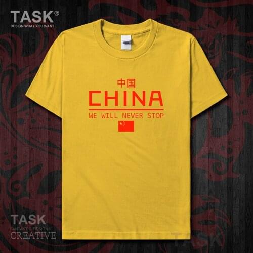 Peoples Republic of China CHN mens t-shirt Chinese flag Short sleeve clothes cotton summer Streetwear casual Fashion tops 05