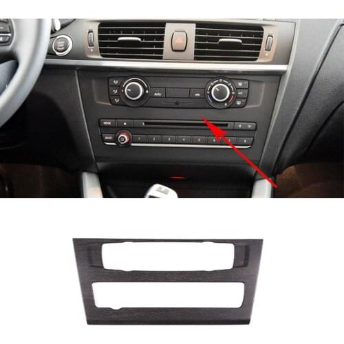 Oak Wood Grain ABS For BMW X3 F25 2011-2017/X4 F26 2014-2017 Car Center CD Panel Cover Trim Accessories