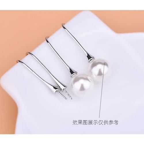 S925 sterling silver ear hook female empty beading ear hook Korean personality girlfriend girlfriend girlfriend little girl gift