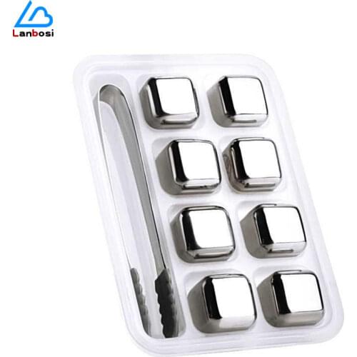 Stainless Steel Ice Cubes 304 Metal Iron Ice Cubes Household Quick-Frozen Ice Whiskey Ice Wine Stone Beer Cold Artifact