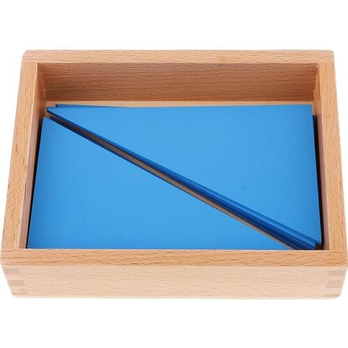Montessori Sensorial Materials Constructive Blue Triangles Toddler Kids Toys