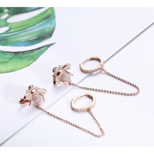 Fashion Bee Earrings Long Tassel Ear Cuff Clip Earrings For Women Jewelry Boucles Pendientes Bijoux 2020 New Design