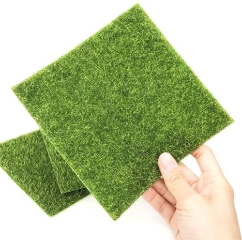 2Pcs 1/12 Dollhouse Miniature Accessories Mini Lawn Simulation Moss Model Toy Doll House Decoration