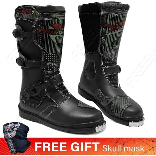 Motorcycle Boots Knee-Hight Racing Bottes Motocross Shoes PU Leather Botas Protection Motorbike Long Thigh Boots Men Moto Boots