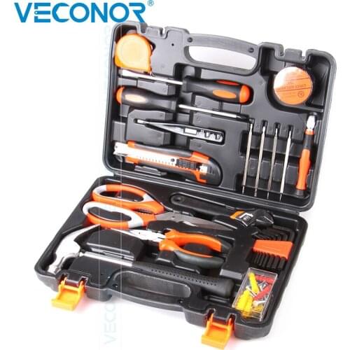 45pcs Hand Tool Set Kit Household Tool Kit Saw Screwdriver Hammer Tape Measure Wrench Plier