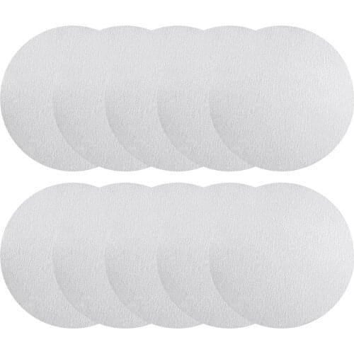 Uxcell 10 Pcs 7-Inch Aluminum Oxide White Dry Hook and Loop Sanding Discs Flocking Sandpaper 240 Grit