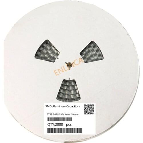 Original 2000pcs 0.47UF 50V 4mm*5.4mm SMD electrolytic capacitor 20