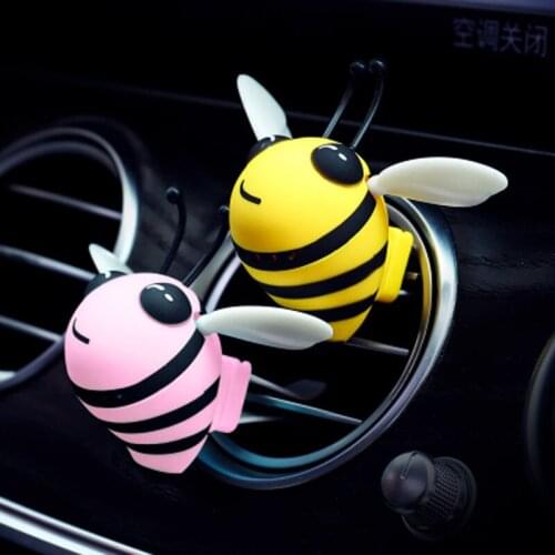 Car Air Freshener Aroma Diffuser Cute Bee Air Purifier Solid Balm The Air Vent Perfume Smell Car Accessories Interior Decoration