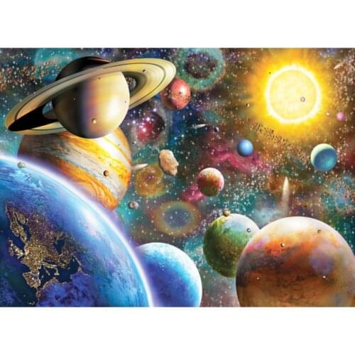 1000 piece Planets-Solar System Jigsaw Puzzle-Educational Toys-Family Games for Children and Adults-Puzzle-jigsaw