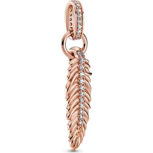 Authentic 925 Sterling Silver Bead Sparkling Pine Cone Dangle Charm Fit Fashion Women Pandora Bracelet Bangle Gift DIY Jewelry