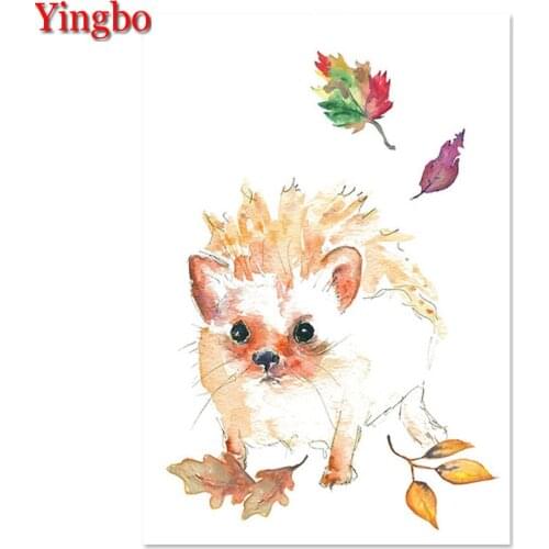 Full DIY 5D Diamond Painting Animal Cute Hedgehog Cross Stitch Diamond Embroidery Pattern Rhinestone Icons Diamond Mosaic Sale