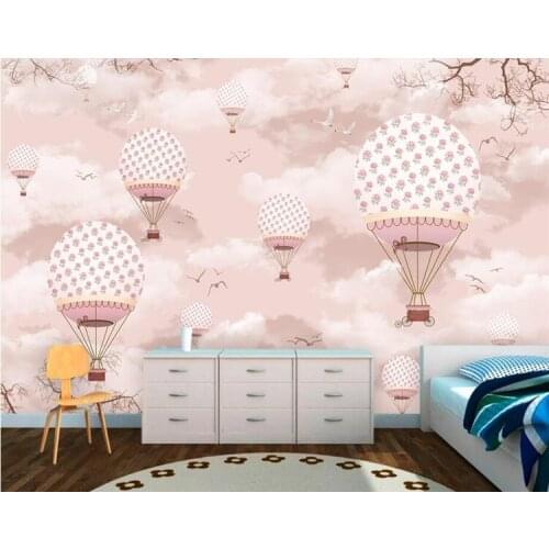Custom 3d wallpaper cartoon hot air balloon wall paper sofa living room tv backdrop decorative painting