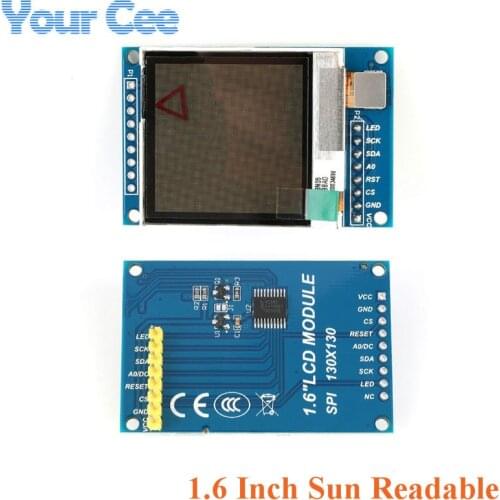 1.6 Inch SPI Serial LCD TFT Display Screen Module 130*130 SSD1283 Visible Under Sunlight for Arduino 1.6" OLED LED Sun Readable