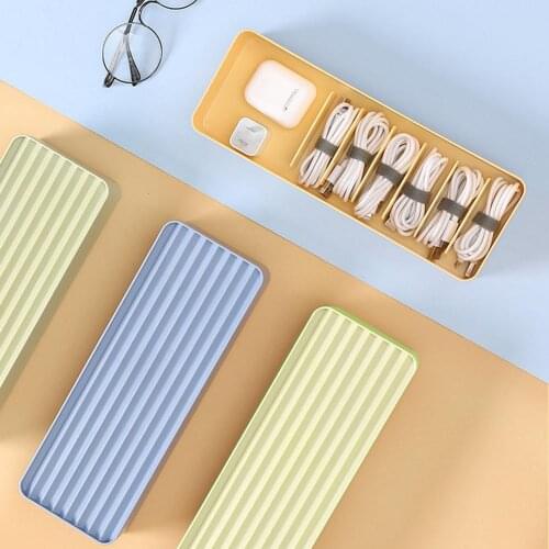 Home Supplies Cable Organizer Stationery Data Line Storage Container Charger Desk Wire Case Mobile Phone Accessories Tool Box