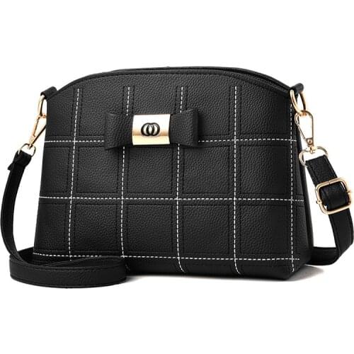 Simple Shoulder Messenger Bag Solid Color PU Leather Sling Bag Causal Ladies Crossbody Bag Lightweight Handbags