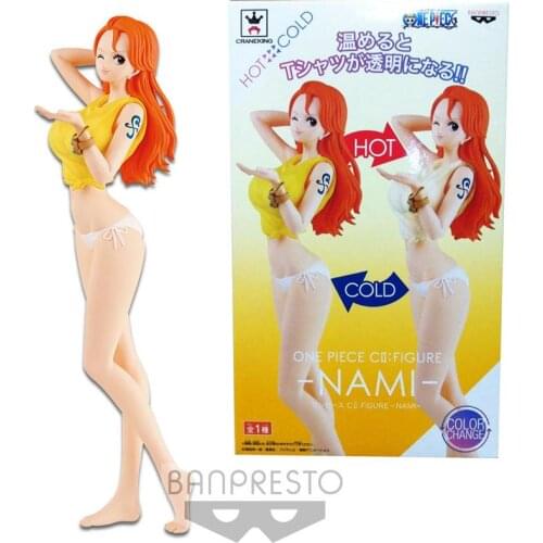 Bandai One Piece Nami Swimwear Garage Kit Pvc Assembly Model Western Animiation Action Figure Kids Toys