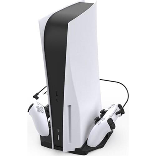 For PS5 Game Console Vertical Stand Dual Controller Gamepad Bracket Wireless Controller Holder For SONY Playstation5 Digital