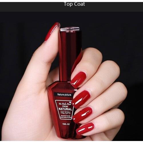 1 Bottle 15ml Long Lasting Matt No Wipe Top Coat & Base Coat UV Gel Nail Polish Soak Off UV Top Base Coat