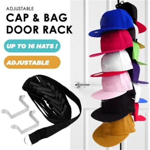 1PC Adjustable Hook Rack with Garment Cap After Door Hang Rope Multi-purpose Back Door hook Hanger Hanging Coat Storage Rope